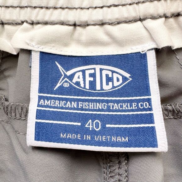 AFTCO Nylon Shorts 40” Grey Outdoor Fishing Camping Cargo Outdoor Hiking Stretch - Picture 11 of 16